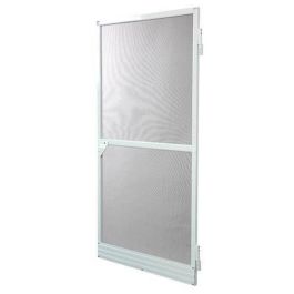 Mosquitera de Puerta Abatible H220 x L100 cm - Protección Insectos - Marco Aluminio Blanco - Lona Fibra de Vidrio - Apertura 180° Retorno Automático Precio: 48.78999994. SKU: B1HFWDE3VZ