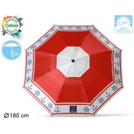 Atosa Sombrilla de Playa Modelo Anclas Y Timón, Aluminio, UPF 50+, Rojo, 180 cm Precio: 10.78999955. SKU: B1862LJPTM