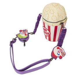 Loungefly Bolso Popcorn Killer Klowns Piel Vegana con Correa Ajustable y Detalles que Brillan en la Oscuridad