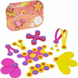 GIPSY TOYS AAADG59402 Clixo Crew Pack Rosa/Amarillo - Juego de Construcción Magnético Flexible - 30 Piezas - A partir de 4 Años