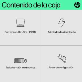 HP Ordenador All In One 24-cr0110Ns AMD Ryzen 5 7520U 16GB LPDDR5 1TB SSD 23.8" FHD IPS Antirreflectante Todo en Uno