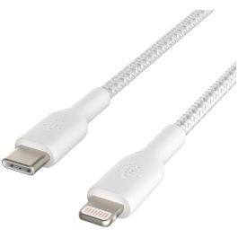 Belkin CAA004BT1MWH Cable USB-C a Lightning Trenzado Boost Charge 1m Blanco