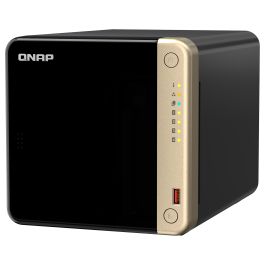 QNAP TS-464-8G Servidor NAS 4 Bahías con Intel Celeron N5095, 8GB RAM, 2x Ranuras M.2 NVMe, 2x Puertos 2.5GbE, Compatible con 4x HDD/SSD SATA