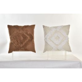 DKD Home Decor Cojin Boho Terracota Crema 40 x 40 x 10 cm (4 Unidades) Precio: 33.59000051. SKU: B1ATLBVJKF