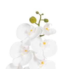 Flor Orquídea Blanco Tejido Decoración 107 cm