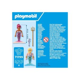 Playmobil 71799 Sirena y Tritón Duo Pack - Juego de Figuras para Niños del Mundo Submarino con Cetro y Tridente, Edad +4 Años