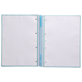 Antartik Cuaderno espiral A4 micro, tapa forrada, 80 hojas, 90 gr, horizontal, celeste