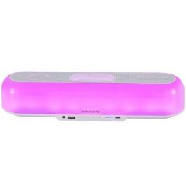 Mars Gaming MSB-ORB Barra de Sonido Bluetooth 5.3 20W, Iluminación RGB 360º, Triple Driver, Portátil Blanca