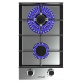 Cecotec Placa de gas 2 fuegos Bolero Squad G 2400F 5200W Inox hierro fundido tripe corona