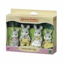 Sylvanian Families 3134 Familia Conejo Gris: Set Completo con 4 Figuras (Papá, Mamá, Niña y Niño) para Niñas de 4 Años en Adelante