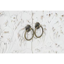 DKD Home Decor Mueble TV Árabe de Abeto y MDF Natural Blanco, 140x40x50 cm, con 2 Cajones y 2 Puertas