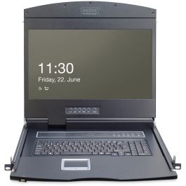 Digitus Consola KVM LCD 19" 1 Puerto VGA Interfaz Italiana 1366x768 TFT con Touchpad