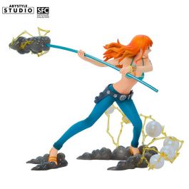 ABYstyle Studio Figura One Piece Nami Modo Combate 1/10 PVC Estática Dinámica 16 cm con Climat-Tact, Cabello Flotante y Base con Efectos ABYstyle Studio Figura One Piece Nami Modo Combate 1/10 PVC Estática Dinámica 16 cm con Climat-Tact, Cabello Flotante y Base con Efectos