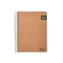 Cuaderno Espiral Liderpapel Din A5 Ecouse Tapa Cartulina Kraft Contracolada 120H Papel 100% Reciclado 80 gr Liso