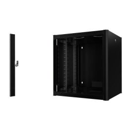 Lanview Rack Cabinet 19" 12U 600x560x645mm Mural con Puerta Cristal Templado y Paneles Laterales Desmontables