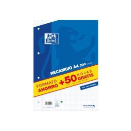 Oxford Recambio 200H + 50H A4 Sueltas 90 gr 4x4 mm C-Margen 4 Taladros Precio: 6.50000021. SKU: B1DP32R4WC