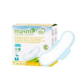 MASMI Compresas Ultra Finas Día con Alas 10 unidades Algodón Ecológico Certificado Precio: 4.49999992. SKU: B1GBFJMXVQ