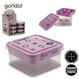 Caja de Joyas Gondol Transparente/Morado 24.5x11.5x26 cm, 5 L (12 Unidades) Caja de Joyas Gondol Transparente/Morado 24.5x11.5x26 cm, 5 L (12 Unidades)