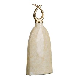 Jarrón 24 x 13 x 64 cm Cristal Dorado Metal Blanco Precio: 73.50000042. SKU: S8802588