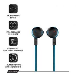 Auriculares Inalámbricos Intrauditivos JBL Tune 205BT/ Con Micrófono/ Bluetooth/ Azul