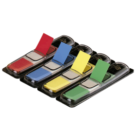 Post-it Banderitas Separadoras 683-4 Dispensador 4 Colores 35 Banderitas por Color 43.1x12 mm