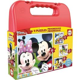 Educa Maleta Puzzles Progresivos Mickey Mouse 12-16-20-25 Piezas 16505