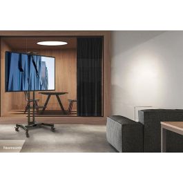 Neomounts NM-M1700BLACK Carro TV Móvil para Pantallas Planas 32-75 Pulgadas, Soporte de Suelo Negro con Ruedas 50kg