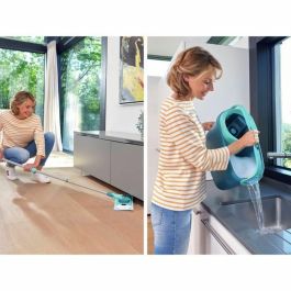 Leifheit 52121 Clean Twist M Ergo mobile Kit de limpieza de suelos con trapeador, cubo giratorio con ruedas y capacidad de 6 litros