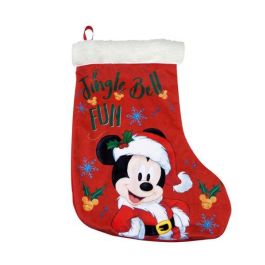 Calcetin papa noel 42cm mickey mouse "happy smiles"
