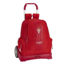 Mochila Escolar con Ruedas Evolution Real Sporting de Gijón Rojo