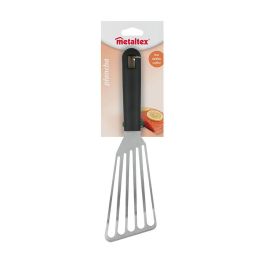 Metaltex Espátula ranurada plancha acero inoxidable mango pp 7,5 x 28 cm