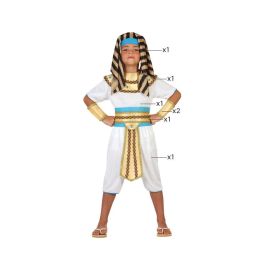 Disfraz Egipcio Niño Infantil Blanco 10-12 Años Antiguo Egipto Hombre Polyester
