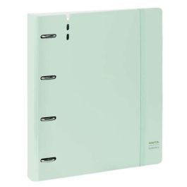 Carpeta Con Recambio Safta Din A4 Cuadro 5 mm Polipropileno Foam 4 Anillas 35 mm Verde Claro Carpeta Con Recambio Safta Din A4 Cuadro 5 mm Polipropileno Foam 4 Anillas 35 mm Verde Claro