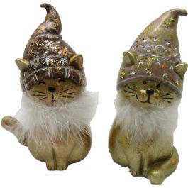 DKD Home Decor Figura de Navidad Gato Moderna Resina Dorado Blanco (2 Unidades) Surtido Aleatorio 6 x 15 x 9 cm Precio: 8.3853. SKU: B1BFKJ5BK5