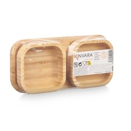 Set Aperitivo Bambú 3 Piezas Kinvara - 23x5x11 cm, Marrón (12 Unidades) Set Aperitivo Bambú 3 Piezas Kinvara - 23x5x11 cm, Marrón (12 Unidades)