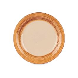 Vessia Plato Postre Gres Cenefa 3D Marron 19 cm (Set de 24)
