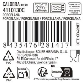 La Mediterranea Taza "Calobra" Crema 350cc (36 Unidades)