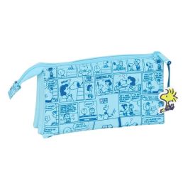 Safta Bolso Estuche Portatodo Escolar con Tres Cremalleras y Triple Compartimento Interior de la Colección Snoopy Love, Dimensiones 120x220x30 mm Safta Bolso Estuche Portatodo Escolar con Tres Cremalleras y Triple Compartimento Interior de la Colección Snoopy Love, Dimensiones 120x220x30 mm
