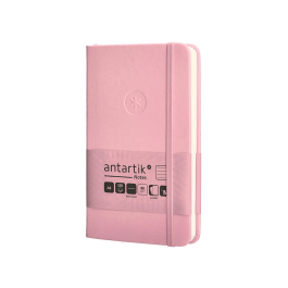 Antartik Cuaderno A6 Tapa Dura Hojas Rayas Rosa Pastel 100 Hojas 80gr FSC