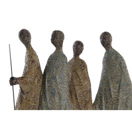 DKD Home Decor Figura Decorativa Africana Colonial de Resina Multicolor 14.5 x 41 x 33.5 cm
