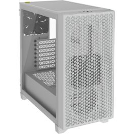 Corsair 3000D Airflow Caja PC Semitorre ATX Blanca Panel Cristal Templado, Flujo de Aire Óptimo, 2 Ventiladores, GPU 360mm
