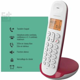 Logicom LOG3483071500155 Teléfono Inalámbrico Fijo DECT ILOA 150 Solo Frambuesa Sin Contestador Automático