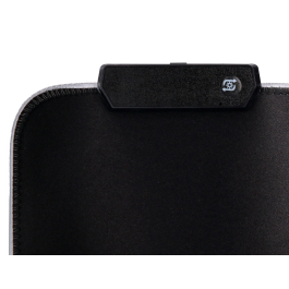 Q-connect Alfombrilla Gaming XXL con Iluminación LED RGB, Conexión USB, Base Antideslizante, Negra, 800x300x4 mm