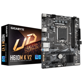 GIGABYTE H610M K V2 Placa base para Intel 14ª Gen, DDR5, M.2 NVMe PCIe 3.0 x4, LAN GbE, USB 3.2 Gen 1, Factor de Forma Micro ATX Precio: 76.4999994. SKU: B1H45LLR8X