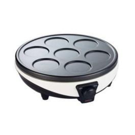 Little Balance 8212 Crepiere Duo 1000 W, Eléctrica 2 en 1 para Crepes y Panqueques, 2 Platos Antiadherentes, Termostato, Negro/Blanco