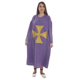Disfraz adulto túnica antelina púrpura estampada t-l talla l Precio: 15.79000027. SKU: B1KAA88CD7