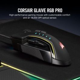 Corsair IRONCLAW RGB ratón mano derecha RF Wireless+Bluetooth+USB Type-A Óptico 18000 DPI