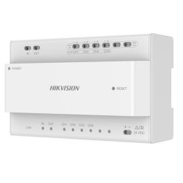 Hikvision Distribuidor de 2 Hilos para Videoportero - Interfaz RJ-45, 4 Interfaces de Dos Hilos para Conexión de Dispositivos