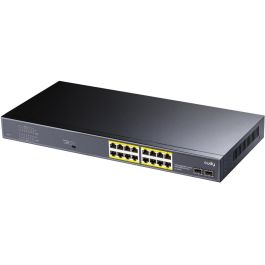 CUDY GS1020PS2 Switch Gigabit Ethernet con PoE, 16 Puertos RJ45, 2 Puertos SFP, Montaje en Rack