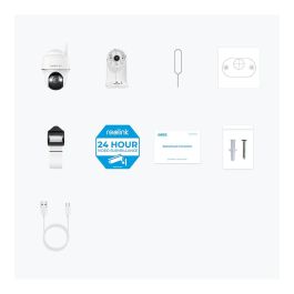 Reolink BWPT4K04 Cámara de seguridad IP, Interior y exterior, Inalámbrica, Visión nocturna, 4K UHD